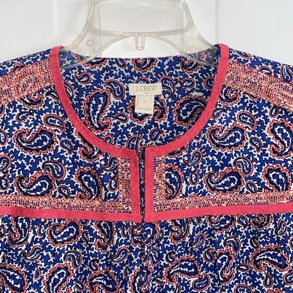 J.Crew paisley print cotton blouse size S - Picture 5 of 11